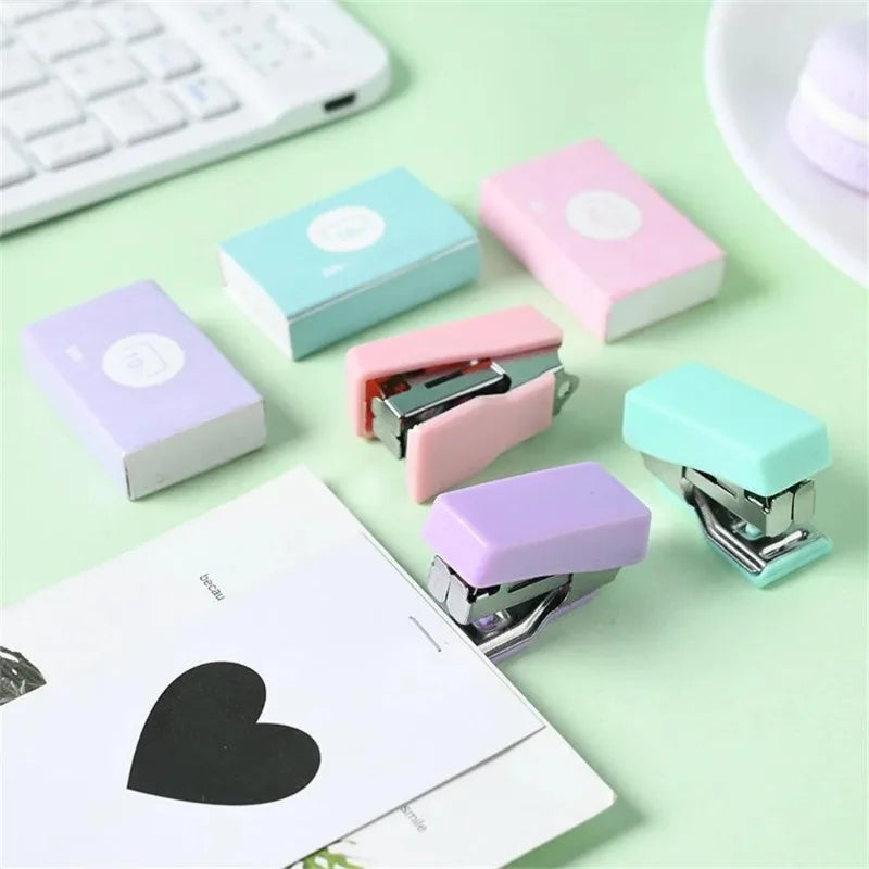 Mini Metal Stapler Set with 500 No.10 Staples – School & Office