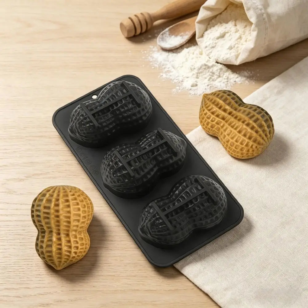3-Cell Peanut Mousse Cake Mold | Food Grade Silicone Baking