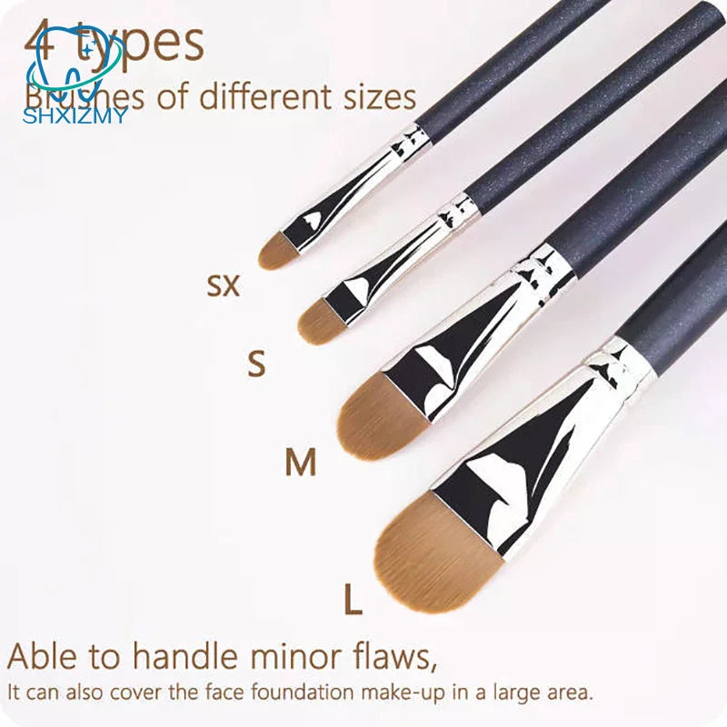 Ultra-Thin Flat Round Foundation & Concealer Makeup Brush
