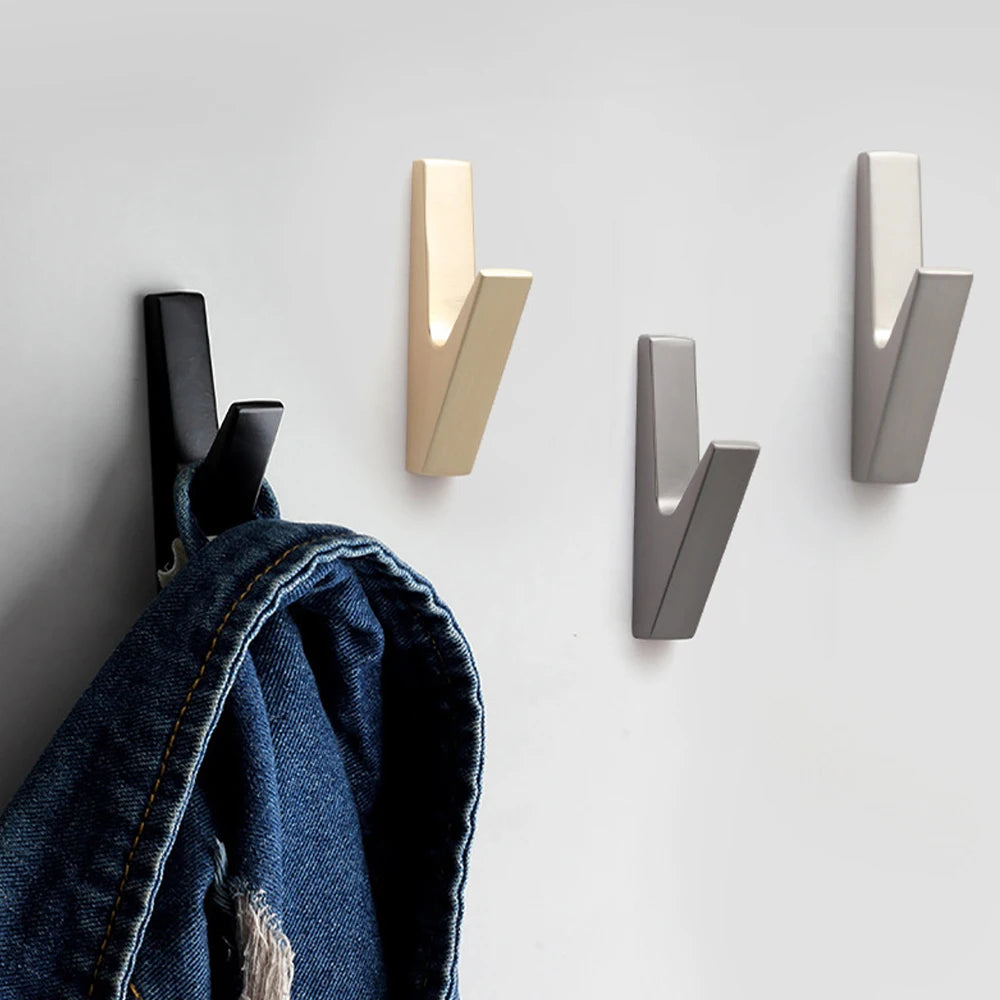 Black Matte Aluminum Wall Hooks – Coat Towel Hanger