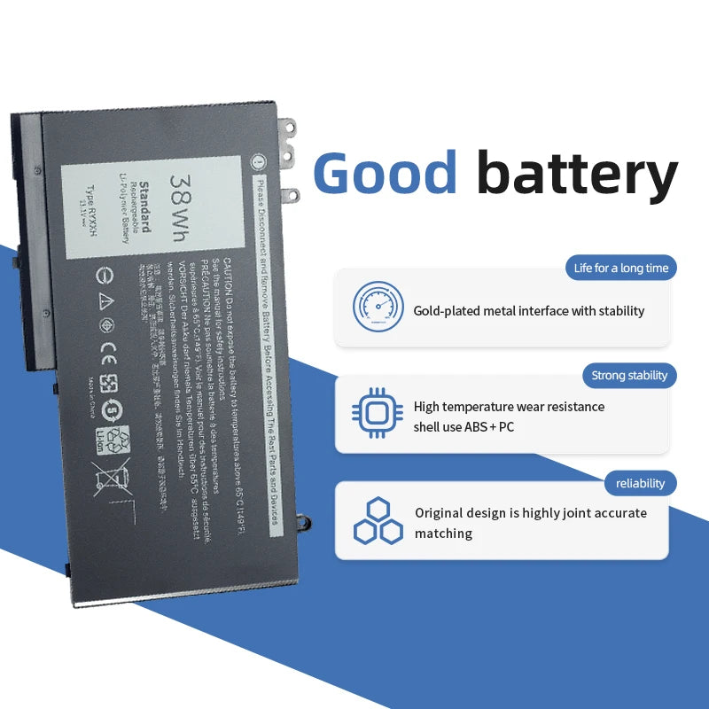 SUOZHAN RYXXH Dell Latitude Battery 11.1V 38Wh E5250 E5450 E5550