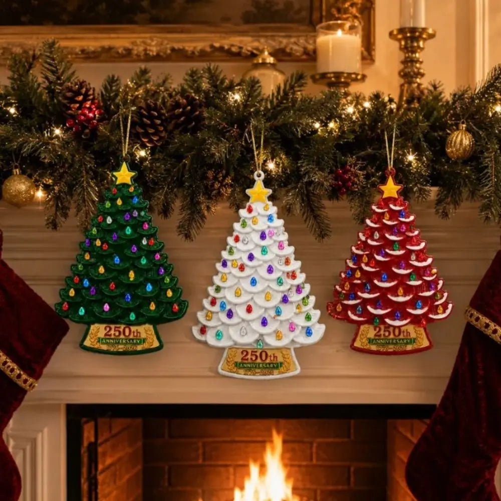2D Flat Acrylic Christmas Tree Ornaments – Outdoor Rated