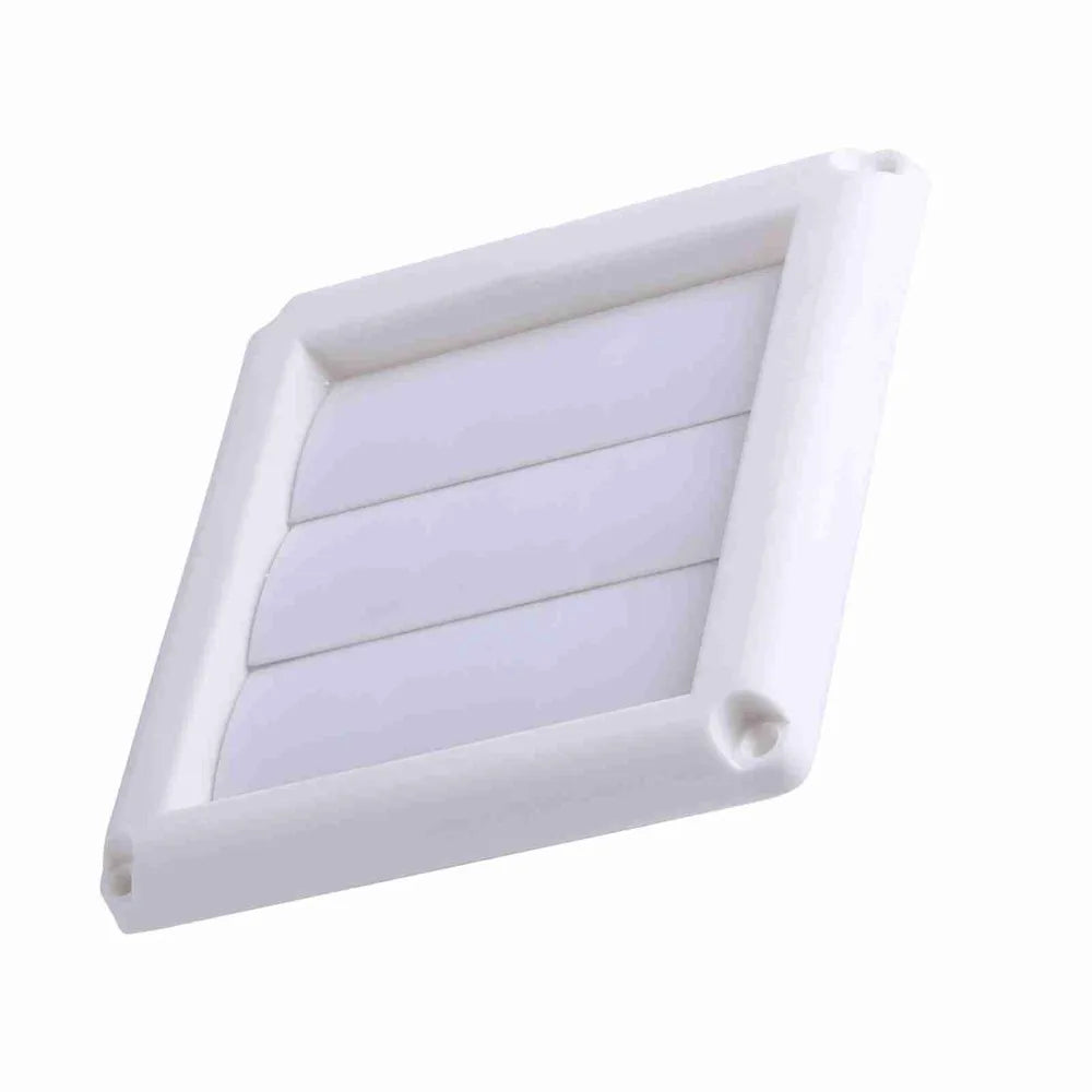 White Plastic Exhaust Vent Cover with Fly Screen & Screws