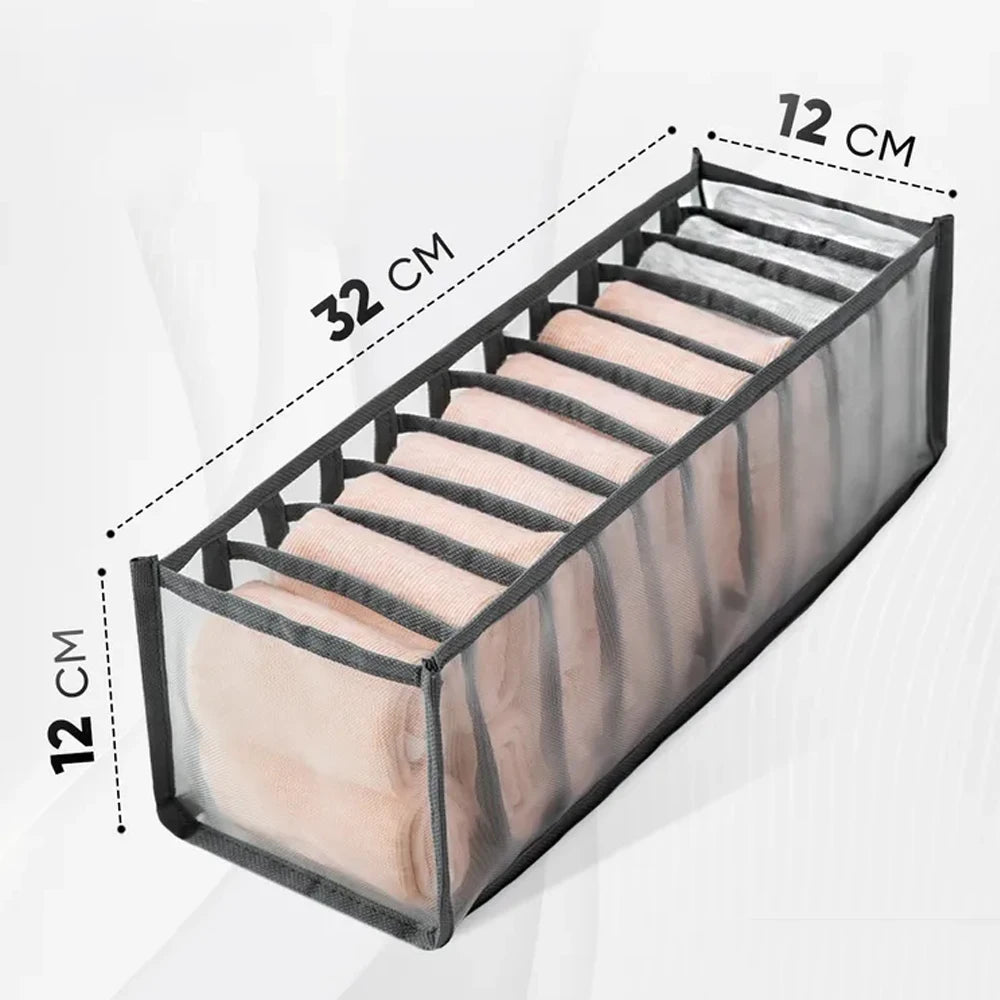 Foldable Mesh Drawer Organizer for Underwear Socks & Bras