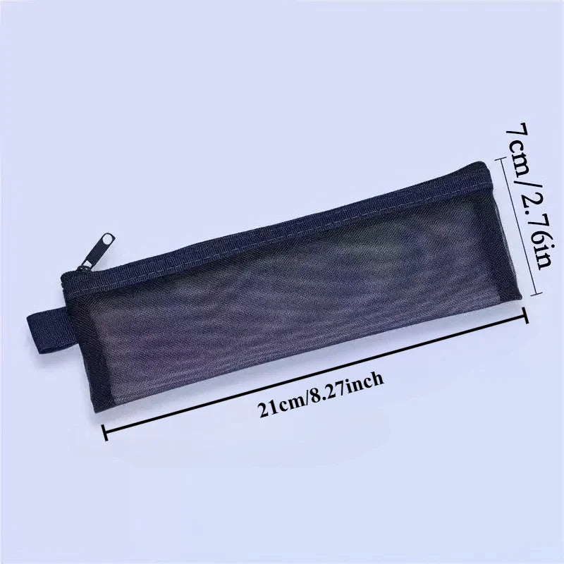 Mini Mesh Pencil Case – Portable Exam & School Supply Bag