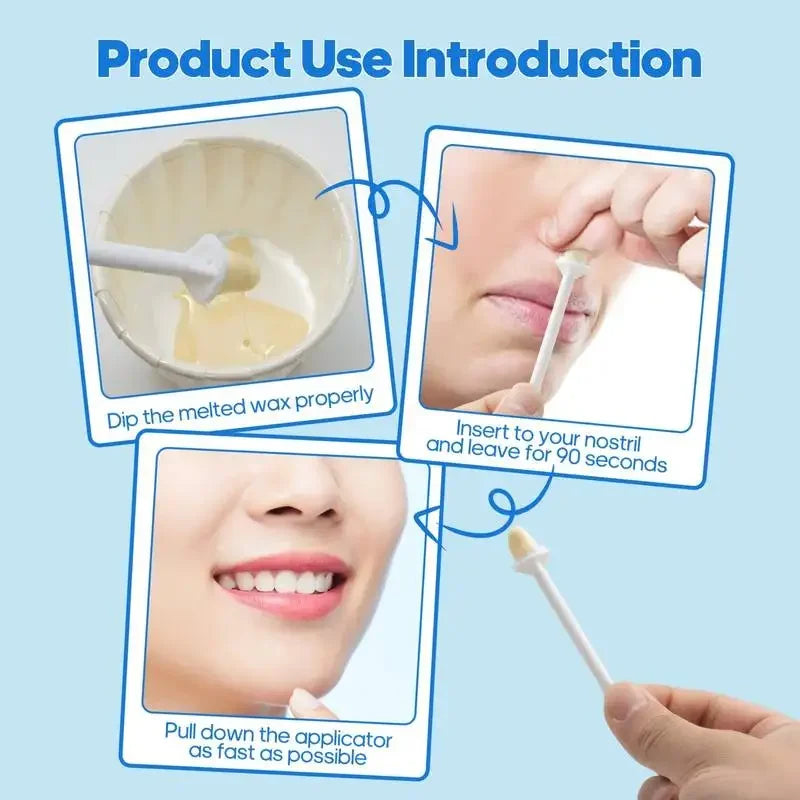 Nose Wax Applicator Sticks 100/10PCS | Beeswax Hair Removal
