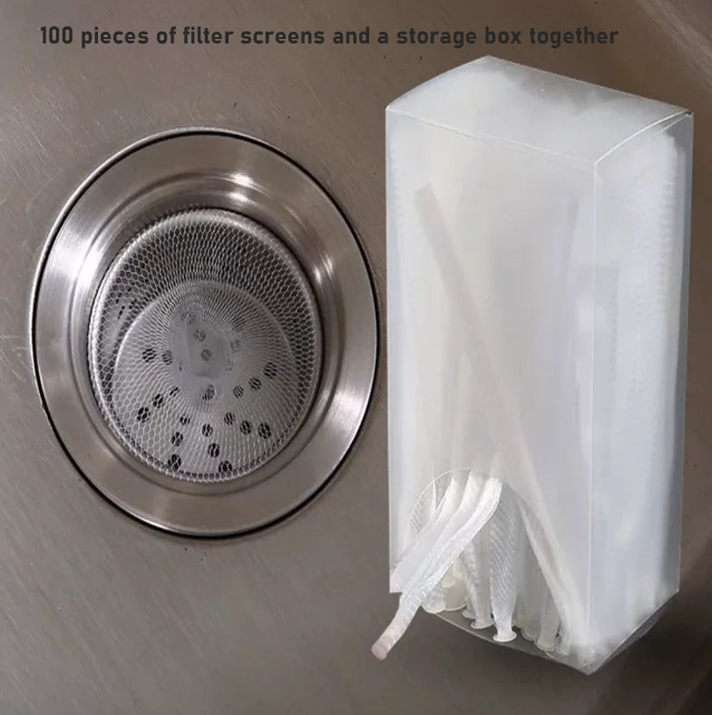 Disposable Sink Strainer Bags Fine Mesh Drawstring Drain Filter
