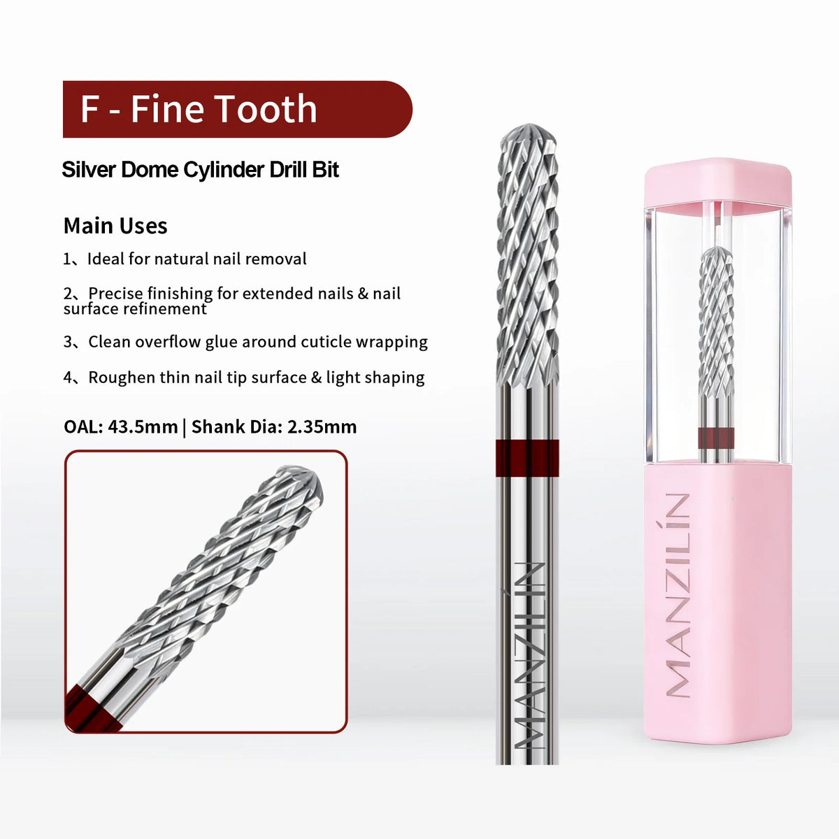 Tungsten Carbide Titanium Nail Drill Bit – Gel & Acrylic Remover
