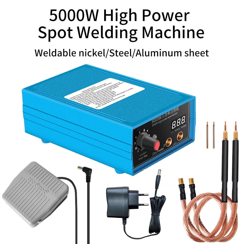 VIBE 5000W Handheld Spot Welder – Adjustable 18650 Battery