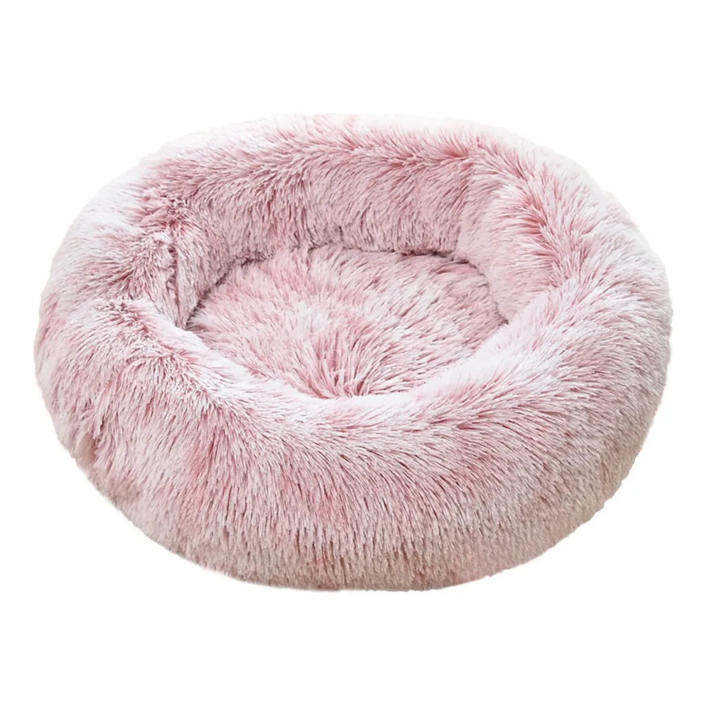 Fluffy Round Pet Bed – Soft Plush Mat for Cats & Dogs