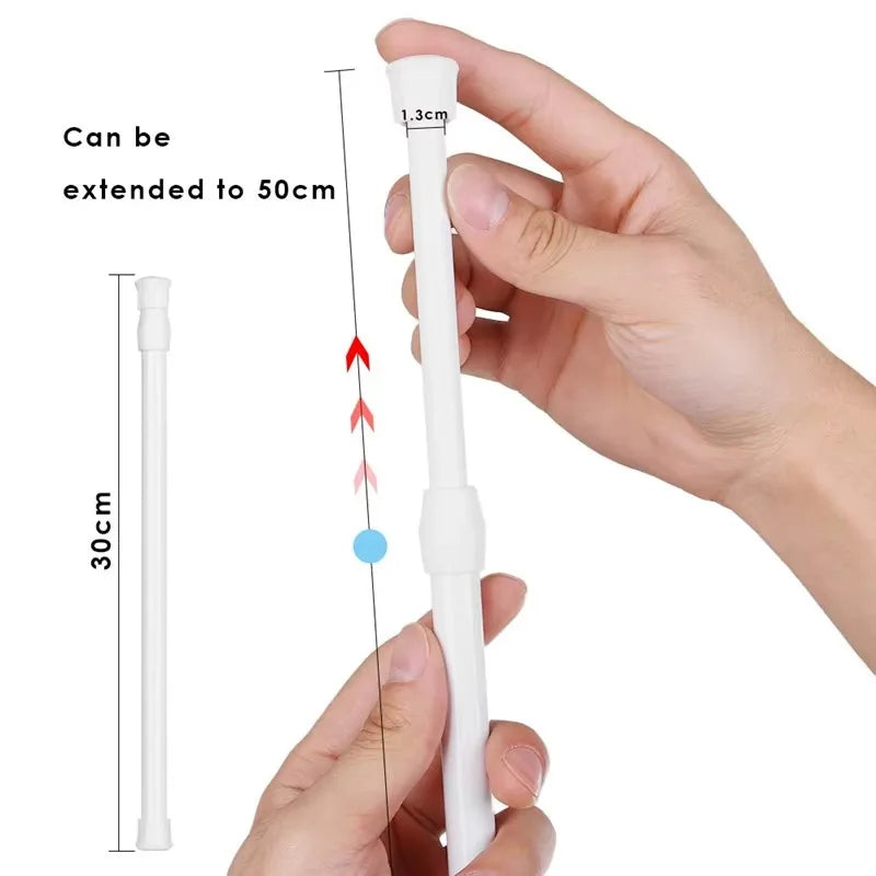 Adjustable Punch-Free Telescopic Curtain Rod | Shower & Closet