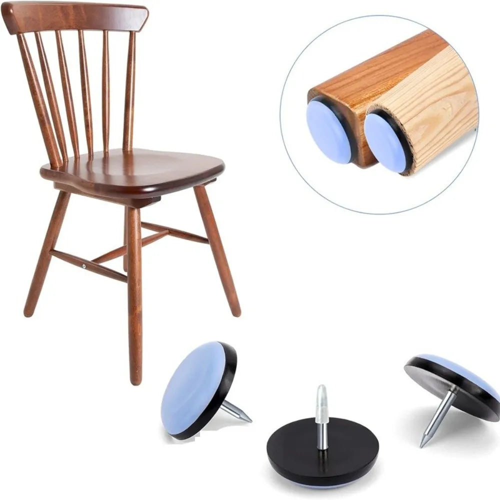 20-Pack PTFE Nail-In Furniture Leg Sliders – Floor Protectors