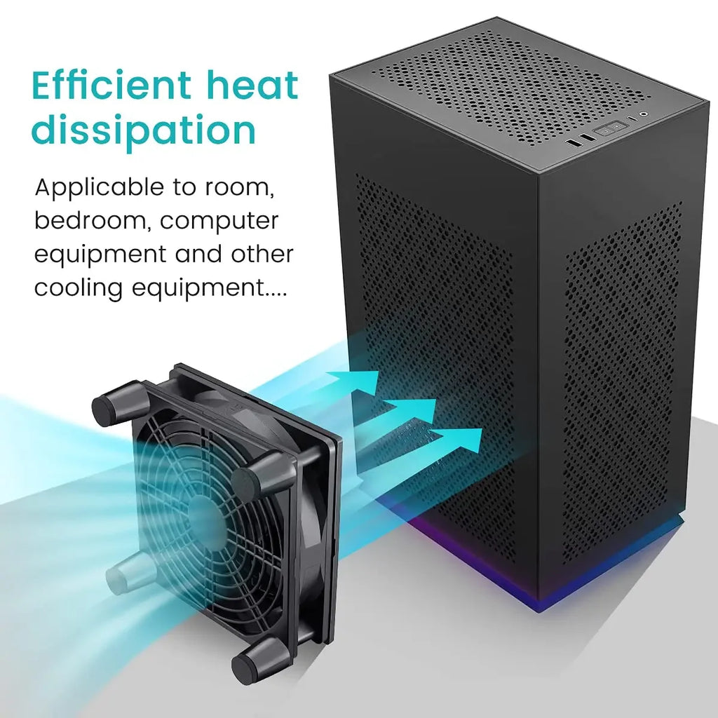 12cm USB Cooling Fan for Router, TV Box & Mini Desktop
