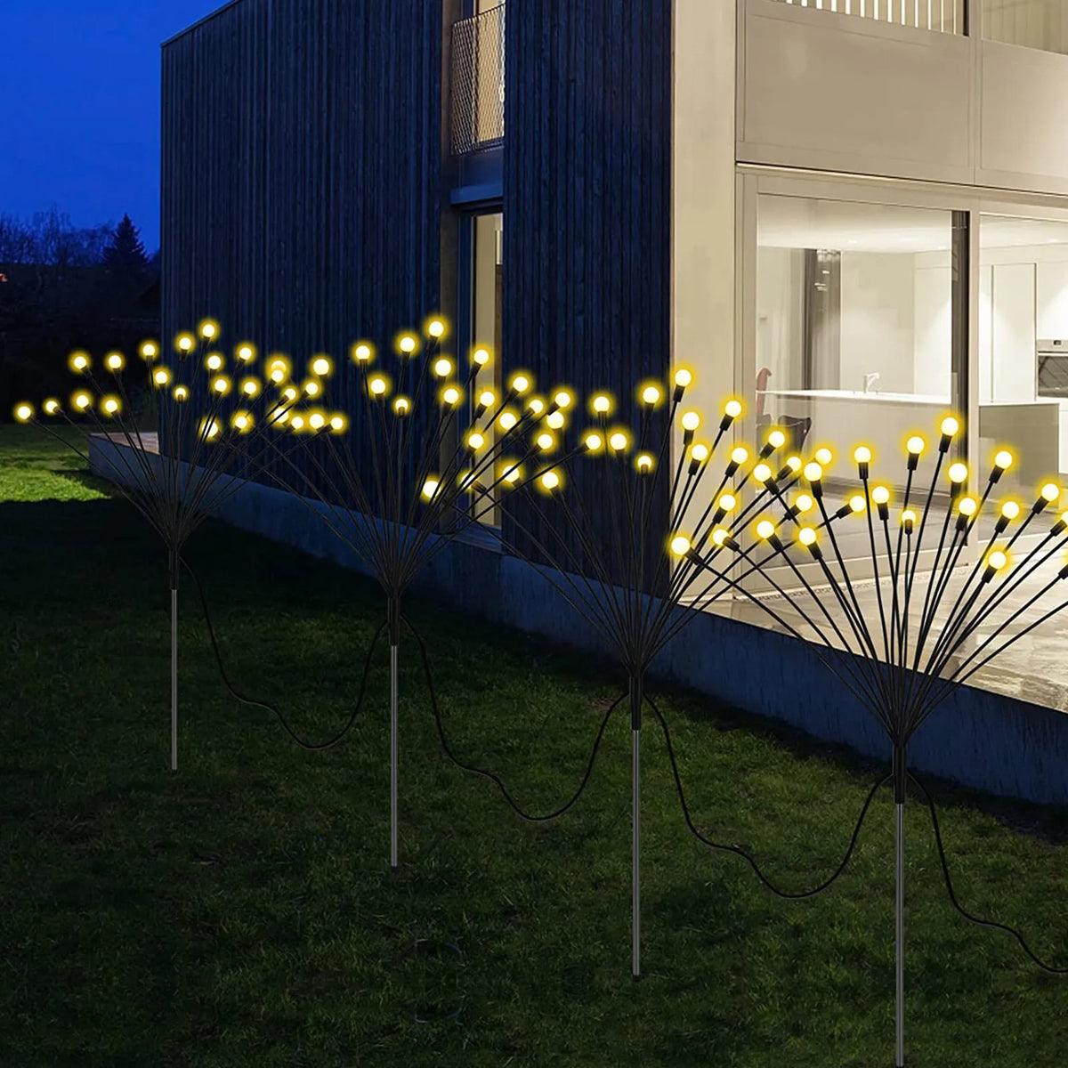 Solar Firework Stake Garden Lights – Waterproof Warm White LED