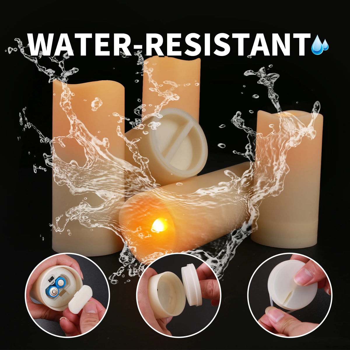 12-Pack Waterproof Flameless LED Candles with Remote & Timer
