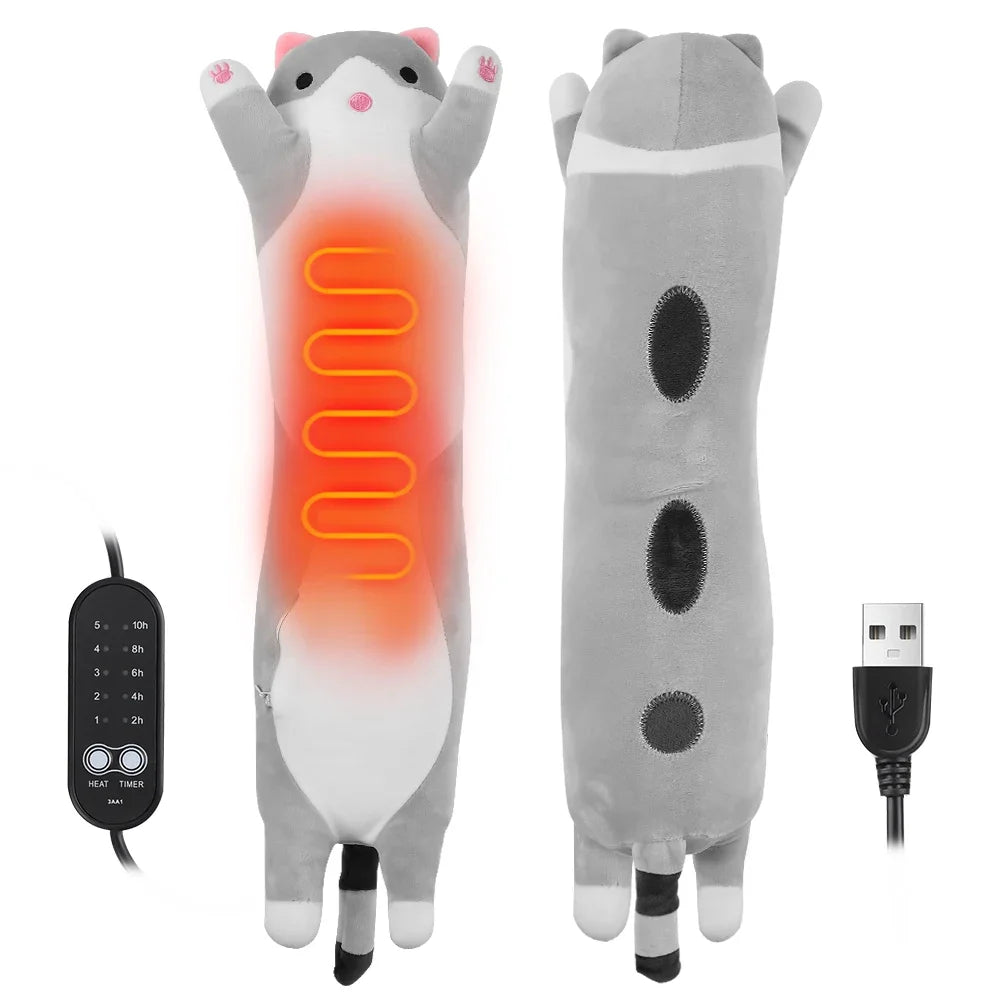 Cute Cat USB Electric Heating Pad – 5 Temps & 5 Timers