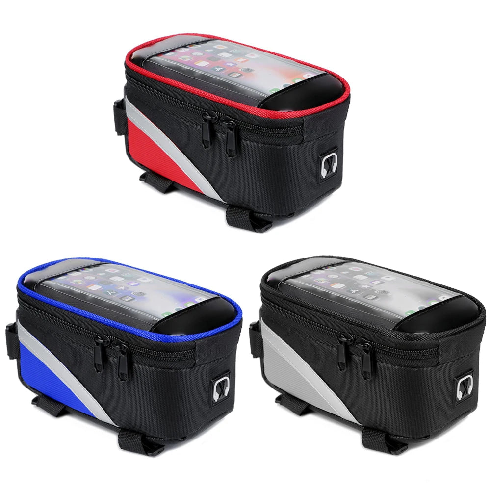 Waterproof MTB Bike Frame Bag – Touch Screen Phone Holder 6.7"