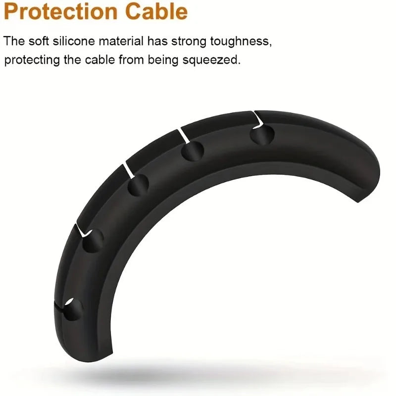 Multi-Groove Cable Organizer – Desk, Home & Office Wire Holder