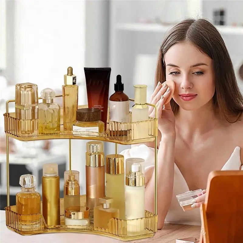 Corner Bathroom Countertop Organizer – 2 & 3 Tier Cosmetic Rack