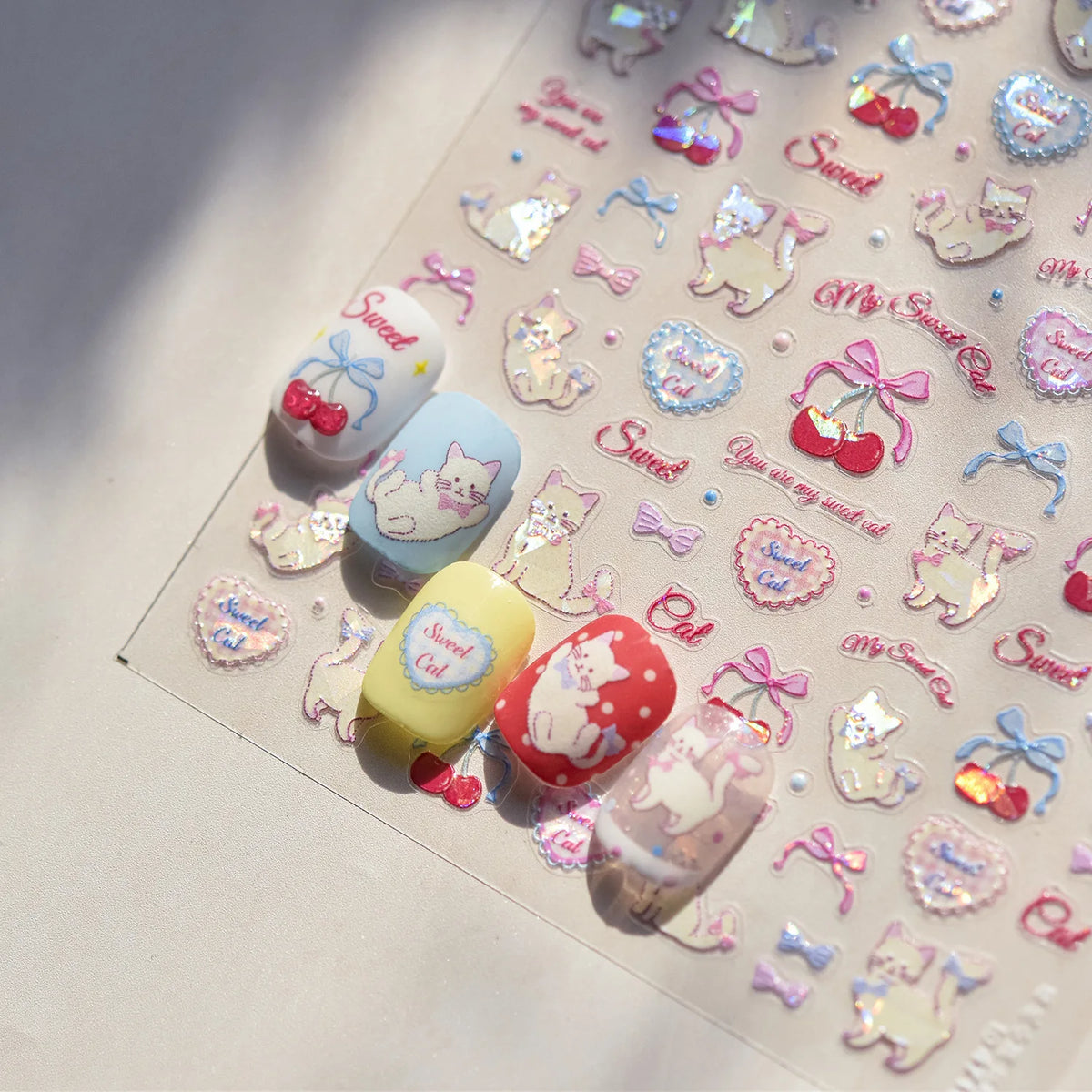 Summer Jelly Nail Stickers – Fruit, Bow & Flower Decals