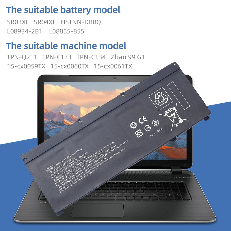 SUOZHAN SR03XL Battery for HP OMEN 15 17 Pavilion Gaming