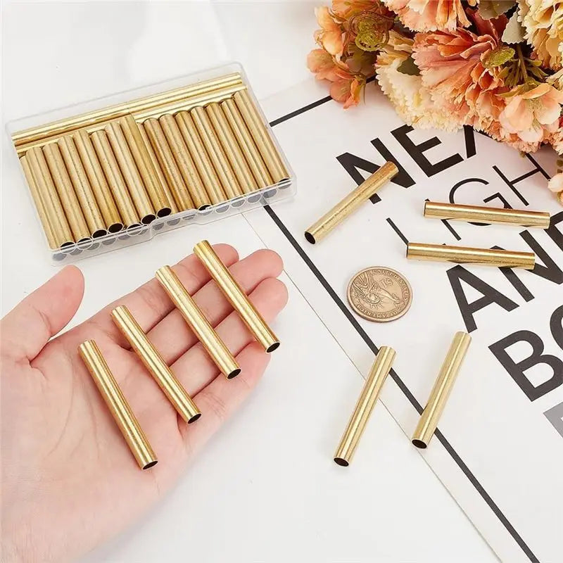 35Pcs Slimline Pen Tubes 7mm OD Seamless Brass DIY Pen Making