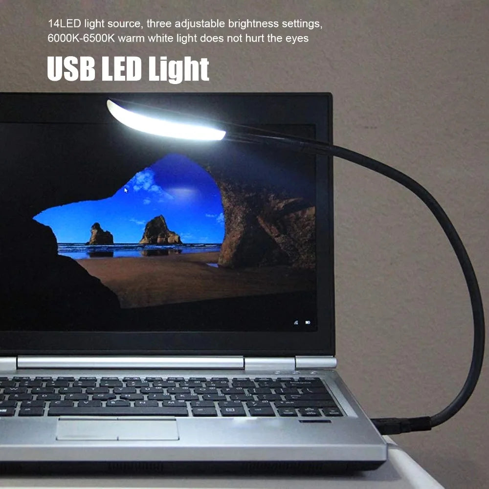 14 LED Dimmable USB Gooseneck Reading Lamp | Touch Switch