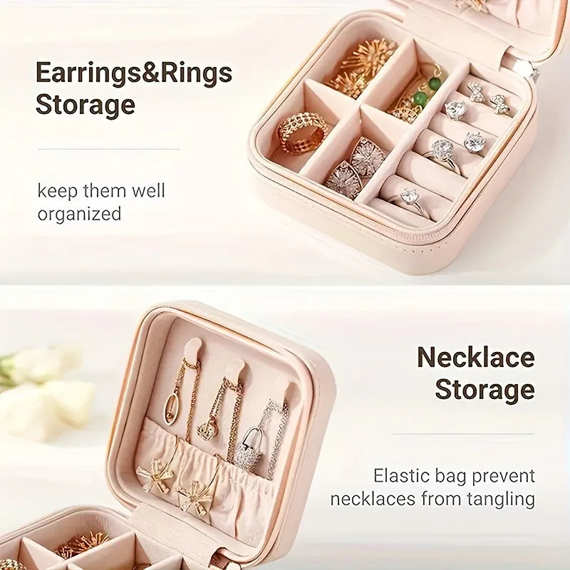 VIBE Travel Jewelry Case – Portable PU Leather Organizer