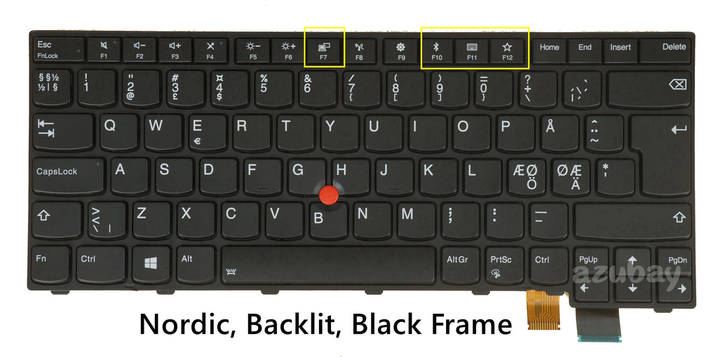 AZUBAY Nordic Backlit Keyboard – ThinkPad T470S T460S 13 Gen 2