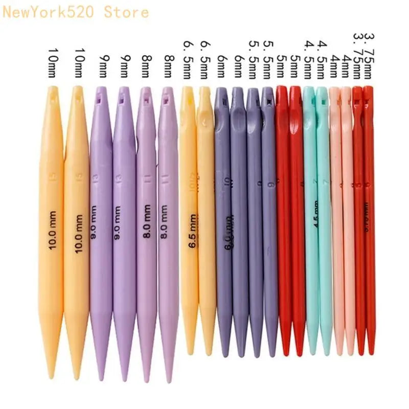 10-Pair Interchangeable Circular Knitting Needle Set with Case