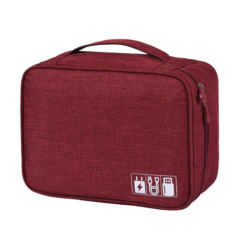 EGYAL Waterproof Travel Cable Organizer Bag | USB & Charger