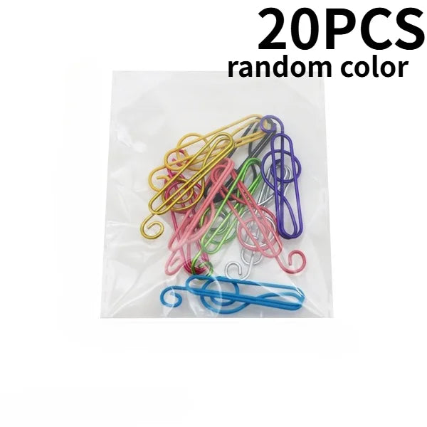 Music Note Paper Clips 10/20pcs – Colorful Bookmarks