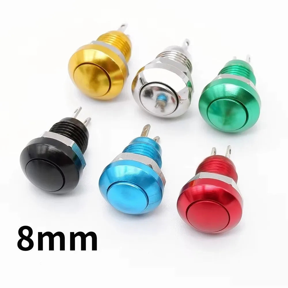 8mm Waterproof Metal Momentary Push Button Switch Self-Reset