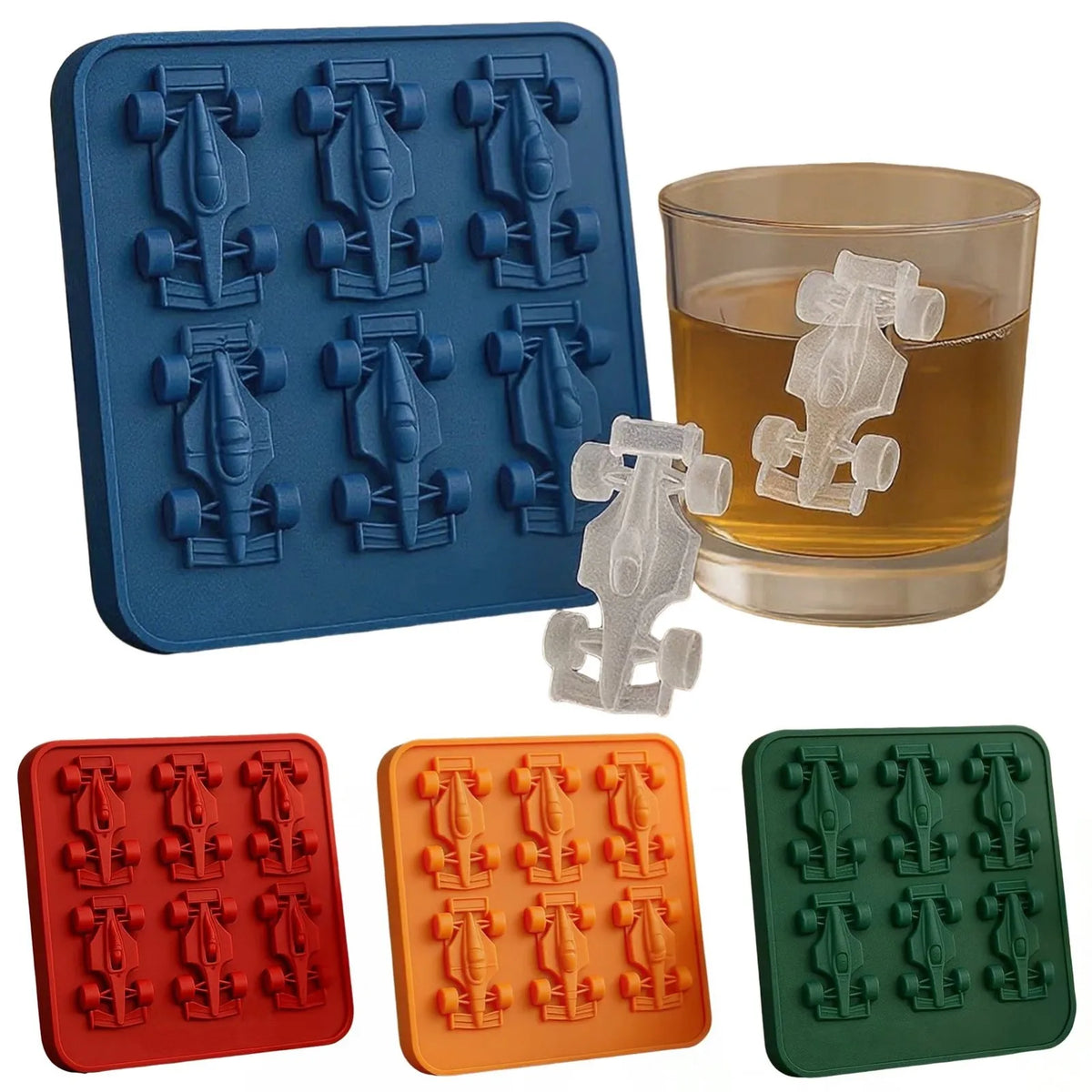 Racing Car Silicone Ice Mold – BPA-Free Shaped Ice Tray