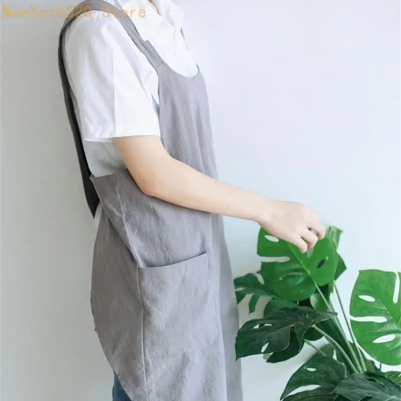 Cotton Waist Apron with 2 Pockets – Adjustable, One Size Fits All