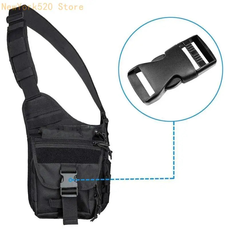 Backpack Buckle & Nylon Webbing Strap Set – 12 Clips & Slides