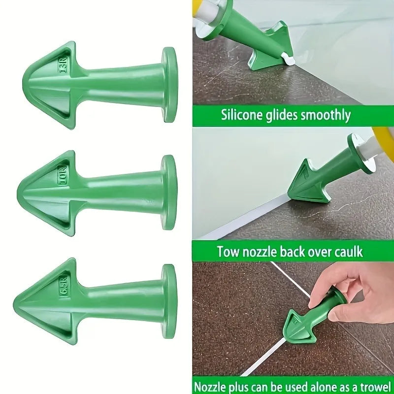 Silicone Caulking Nozzle Set – Pointed Grout & Seam Tool