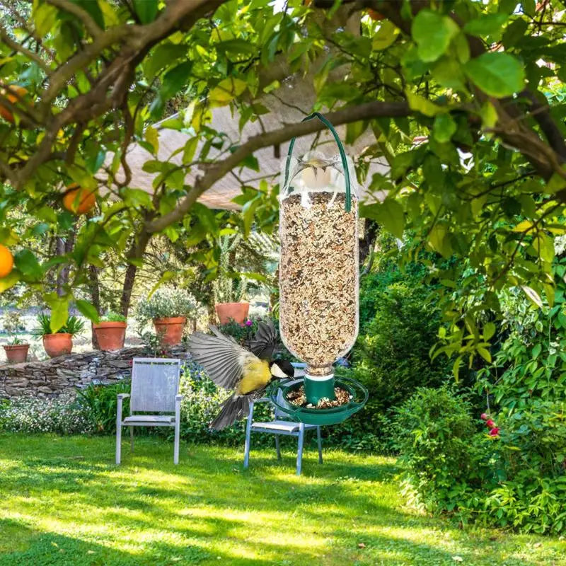 Automatic Hanging Bird Feeder – Parrot & Pigeon Plastic Bowl