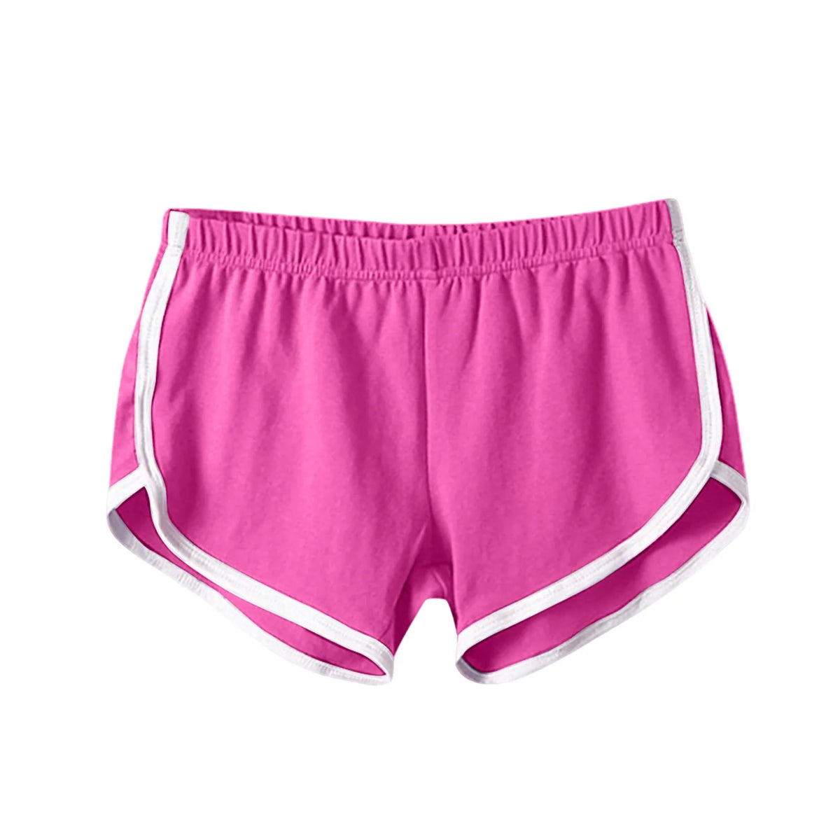 Women's Candy Color Sports Shorts – Elastic Waist Summer Casual