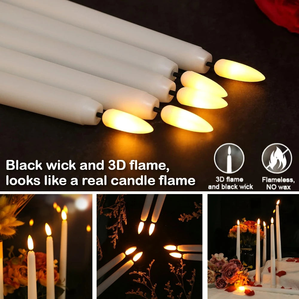Flameless LED Taper Candles with Remote & Timer | Battery Operated