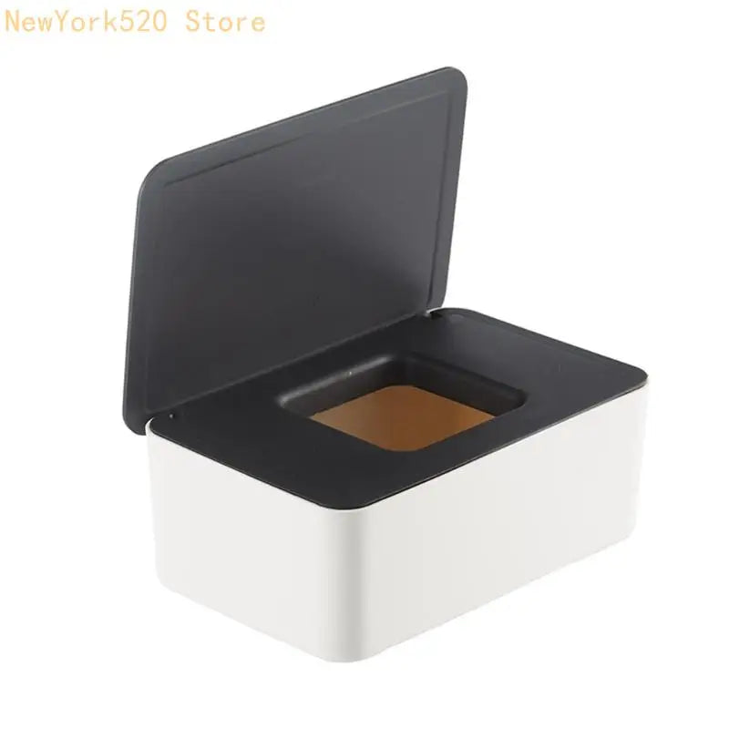 Desktop Storage Box with Lid – Dustproof Tissue & Mask Organizer