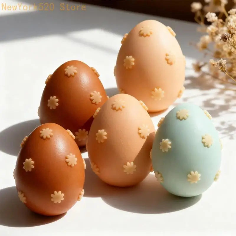 Easter Egg Silicone Mold – Flower Embossed Craft Mould