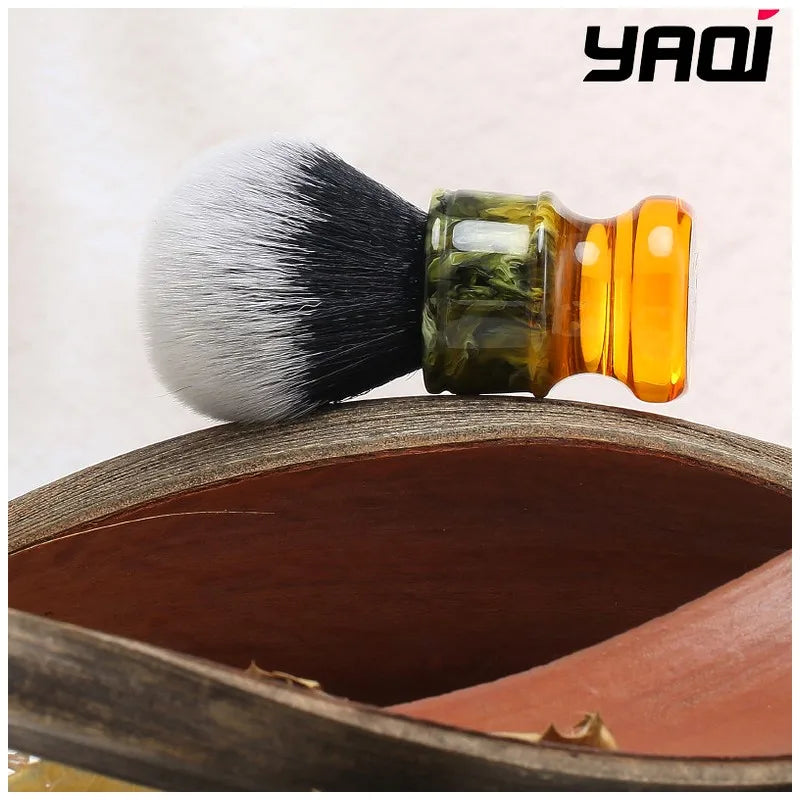 Yaqi 24mm Tuxedo Synthetic Wet Shave Brush – Resin Handle