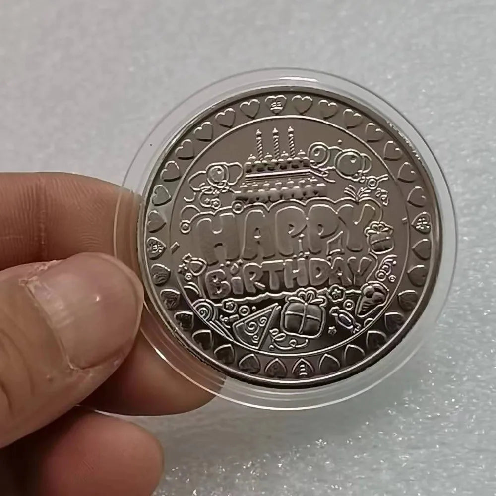 Happy Birthday Commemorative Coin – Color Lucky Souvenir Gift