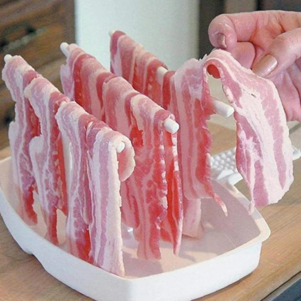 Microwave Bacon Rack – Cook 12 Slices, Fat-Reducing Tray