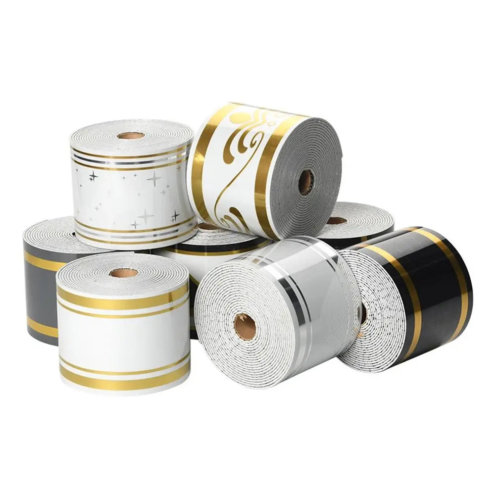 Self-Adhesive PVC Foam Skirting Board Marble Wall Border 10cm×5m