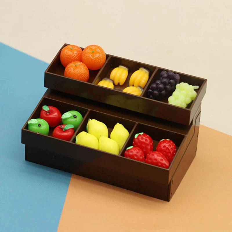1:12 Dollhouse Supermarket Shelf – Fruit & Vegetable Rack