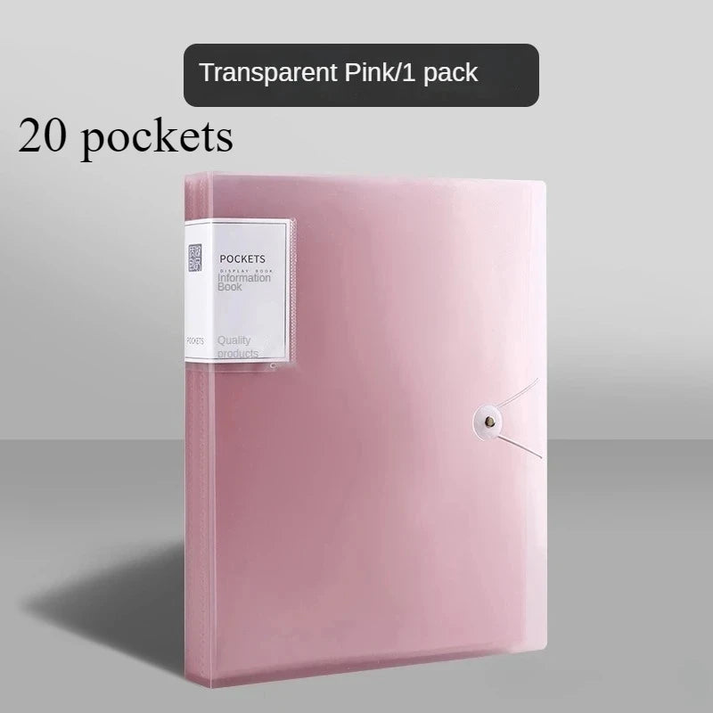 VIBE A4 Clear Plastic Document Folder – Durable File Storage