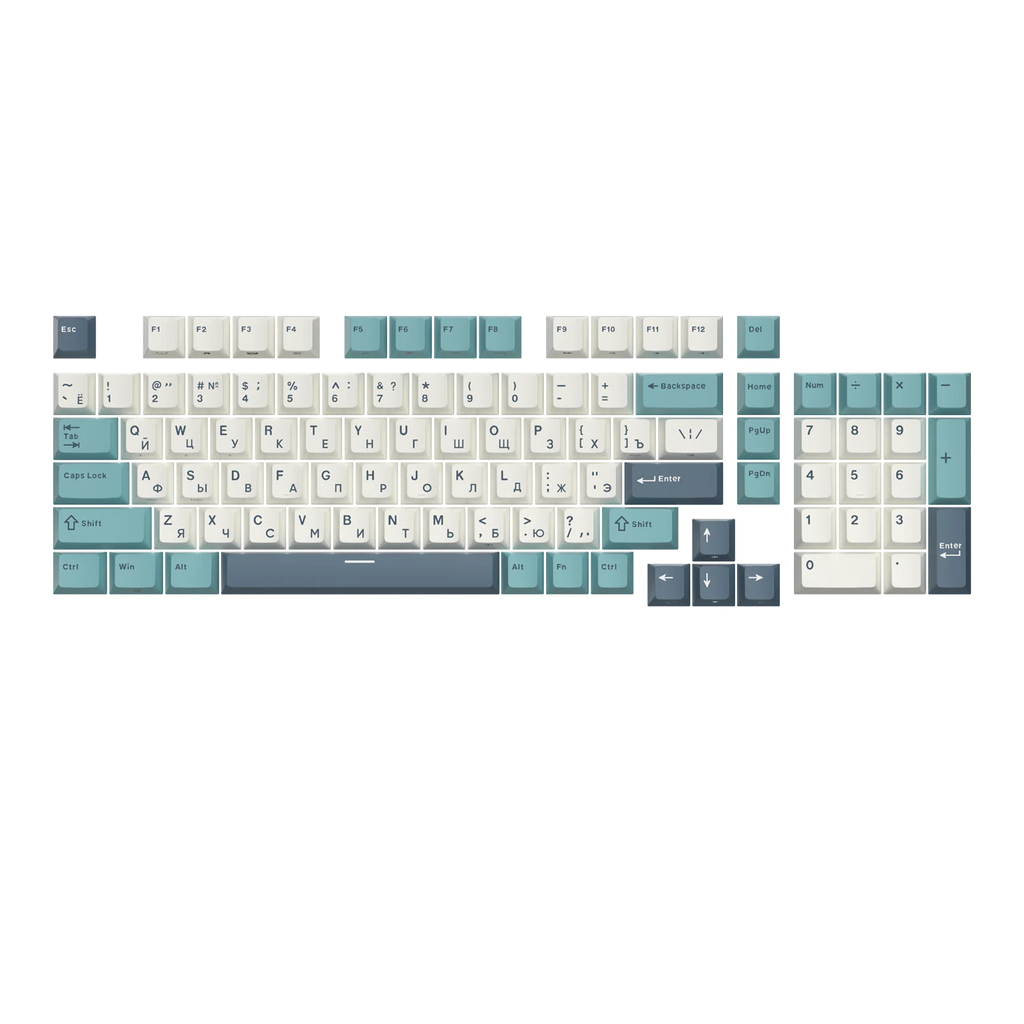 RK Royal Kludge PBT Colorblock Keycaps 98 Keys EN/RU
