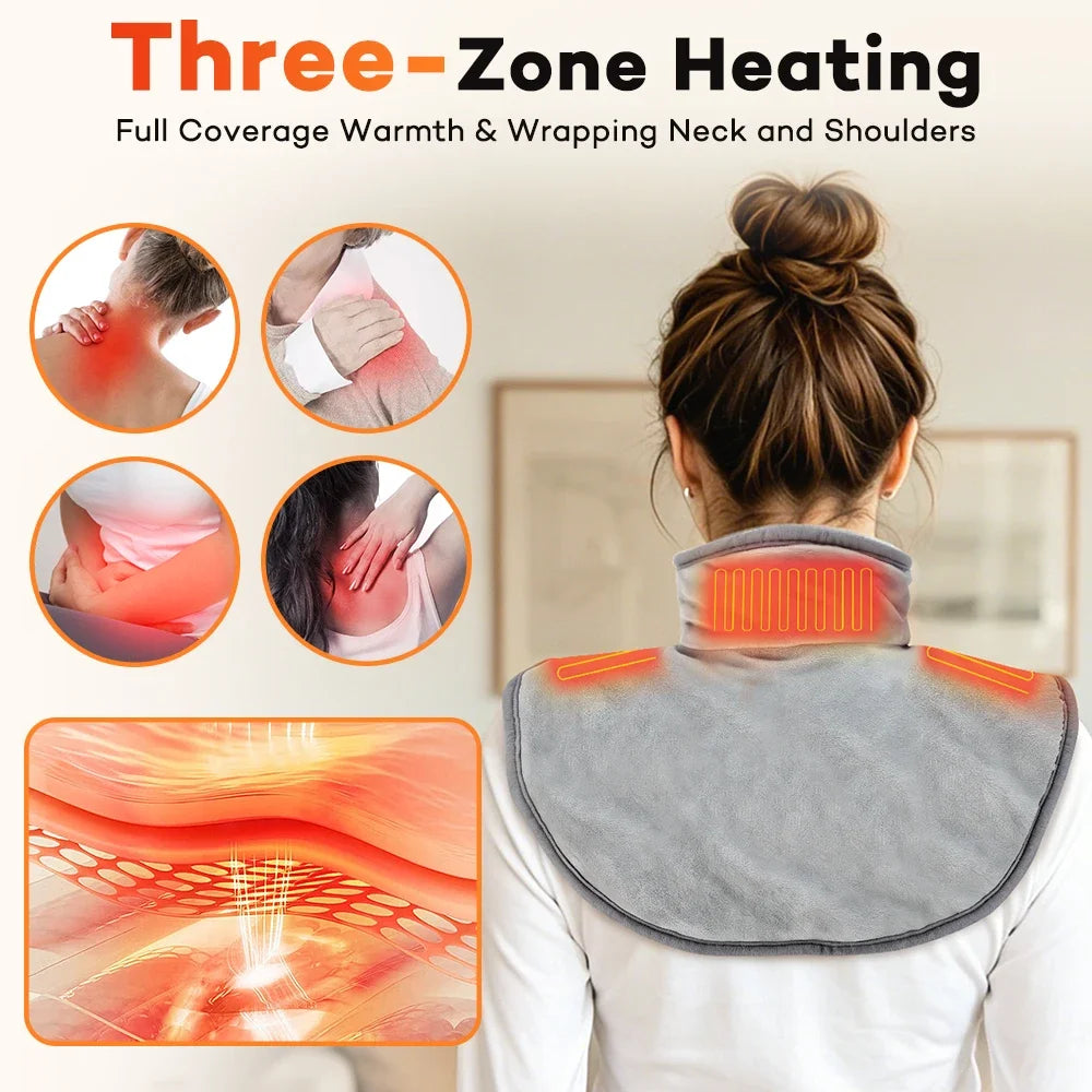 Hailicare USB Heated Shawl – 3-Setting Neck & Shoulder Wrap